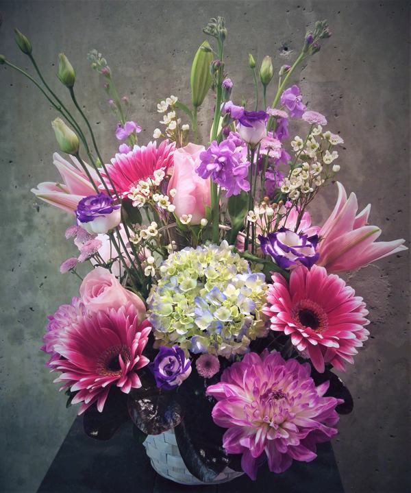 FB011-Rachel Floral Basket